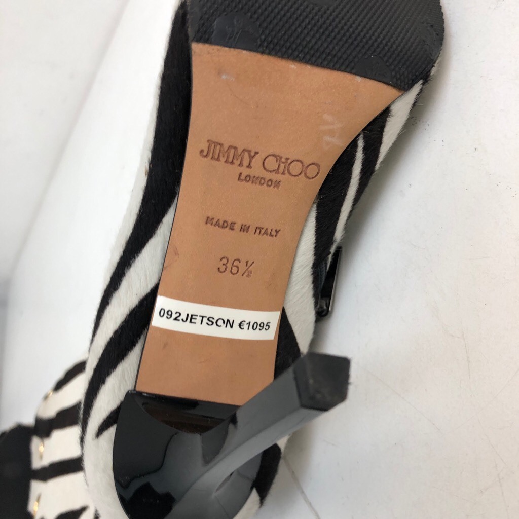 イタリア製 JIMMY CHOO ジミーチュウ ハラコ レオパード ヒール