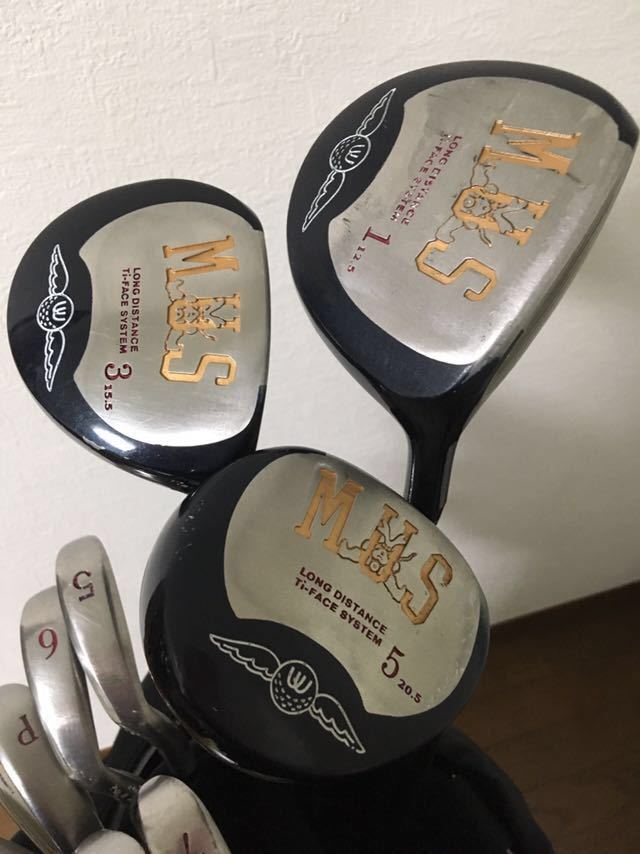 美品 MU SPORTS ミエコ ウエサコ ゴルフ キャディバッグ クラブバッグ M.U SPORT＊ミエコ・ウエサコゴルフ クラブ・キャディバッグ ・カバー