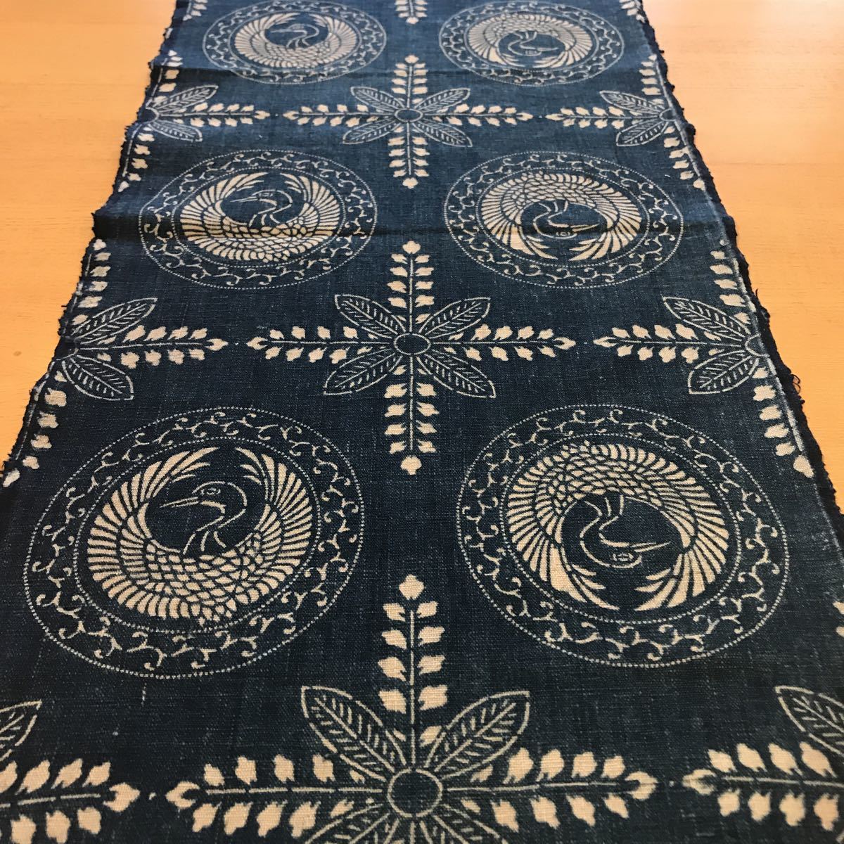 型染1枚 73×34㎝ ボロ 古布 古裂 木綿 藍染 藍 型
