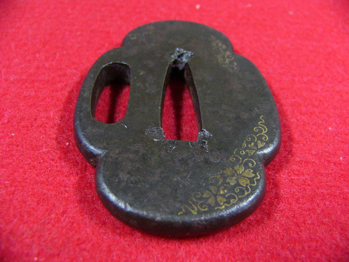 鉄鍔 古い鉄鍔 1 刀装具 日本刀 03-456 窓桐透 日本