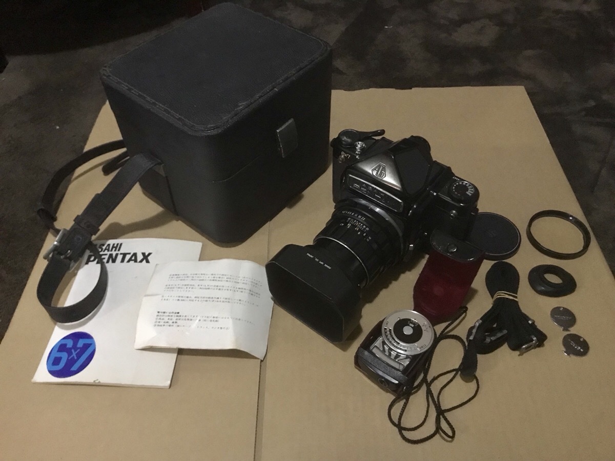 0 Pentax 105mm 6x7 Lens | for f2.4 + Case PENTAX Hood 90mm SMC