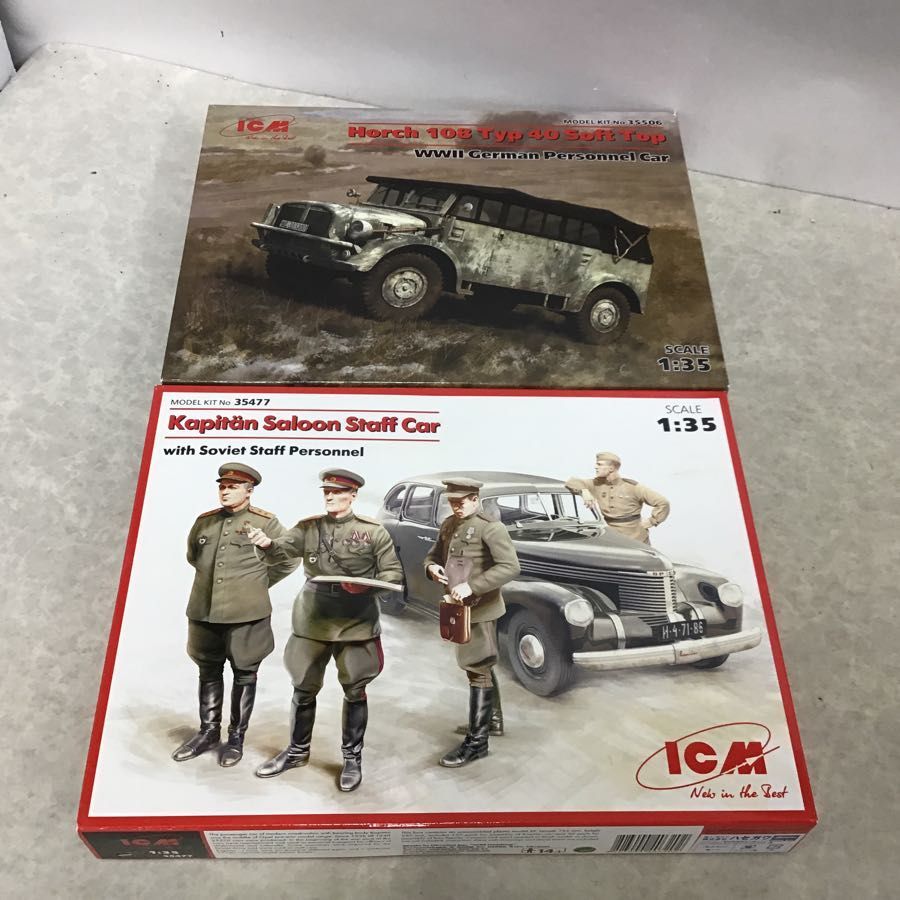 未開封 ICM 1/35 WWIIドイツ 重統制型軍用車 Typ40 ホルヒ108 ソフトトップ、L1500A、KHD S3000他