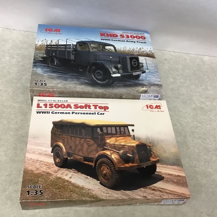 未開封 ICM 1/35 WWIIドイツ 重統制型軍用車 Typ40 ホルヒ108 ソフトトップ、L1500A、KHD S3000他
