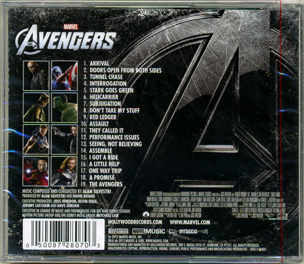 新品 アベンジャーズ サウンドトラック アラン シルヴェストリ スコア