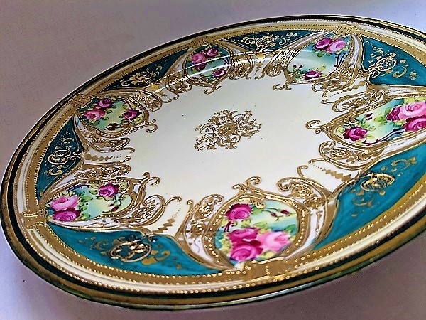 オールドノリタケ プレート 金彩薔薇柄 大皿24.8cm オールドノリタケ プレート 金彩薔薇柄 大皿24.8cm