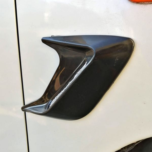 ○新品 ブラック ダミー ダクト 4点セット エアロ パーツ フェンダー ボンネット バンパー 汎用 両面テープ_9