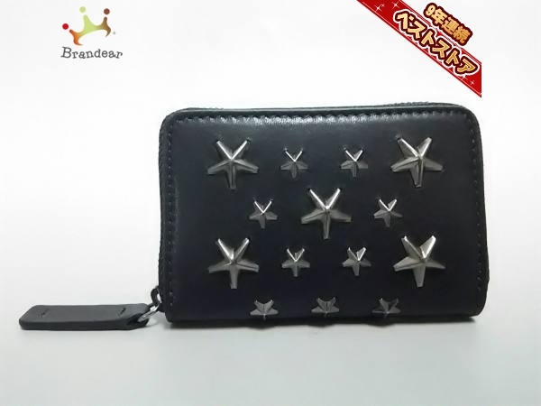 未使用品】 ジミーチュウ スタッズ レザー ケース イエロー シボ JIMMY