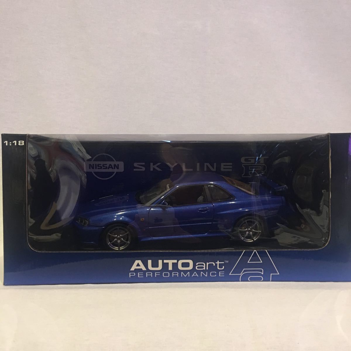 AUTOart 1/18 NISSAN SKYLINE GT-R R34 V-spec Ⅱ ベイサイド・ブルー