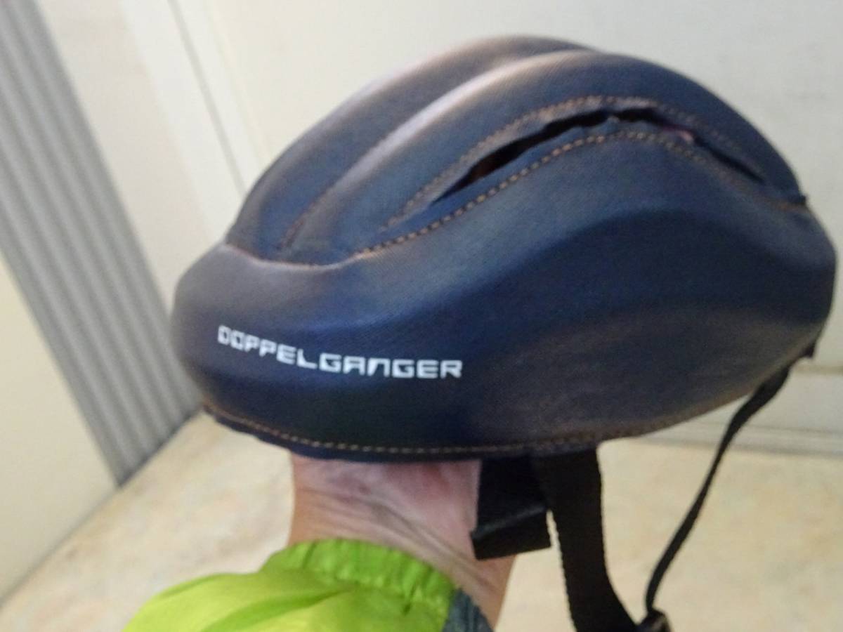 ① DOPPELGANGER(ドッペルギャンガー) 自転車ヘルメット フォールディング　カスク　フリーサイズ 折りたたみ 