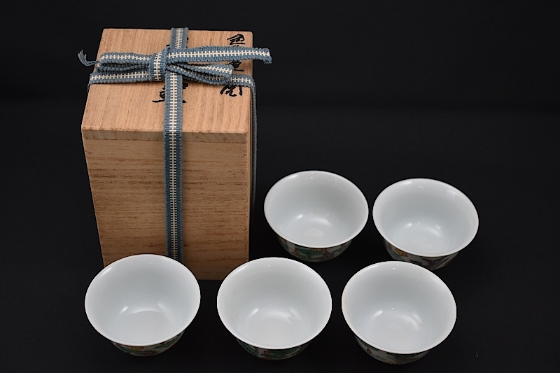 高品質，新作登場 煎茶碗 ５客 京焼 平安清太造 色絵蓮池図 煎茶道具(茶道具)｜売買されたオークション情報、yahooの商品情報をアーカイブ公開 - オークファン 京焼