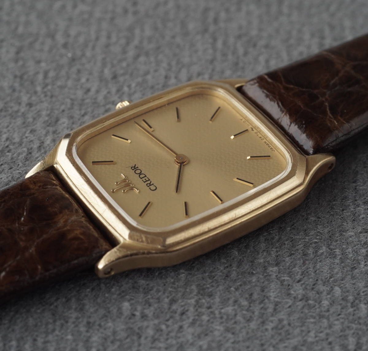 SEIKO セイコー CREDOR クレドール 14金 14KT / ST. STEEL BACK ワニ革 