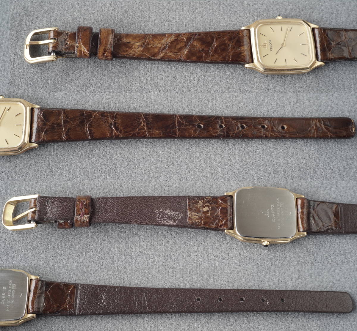 SEIKO セイコー CREDOR クレドール 14金 14KT / ST. STEEL BACK ワニ革 