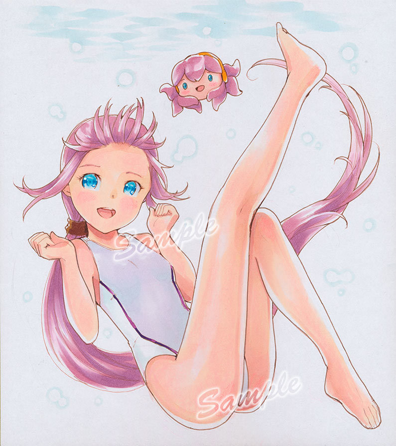 ☆同人手描きイラスト 色紙 原画 ボーカロイド 巡音ルカ（10歳ver