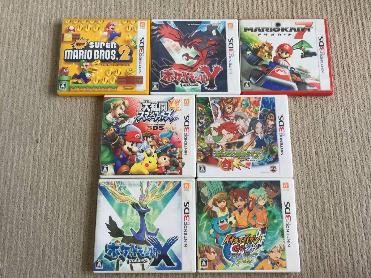 ７個セット ポケモンｘ ｙ マリオカート7 モンスト スマブラ イナイレ マリオブラザーズ２ 品 ニンテンドー3ds専用ソフト 売買されたオークション情報 Yahooの商品情報をアーカイブ公開 オークファン Aucfan Com