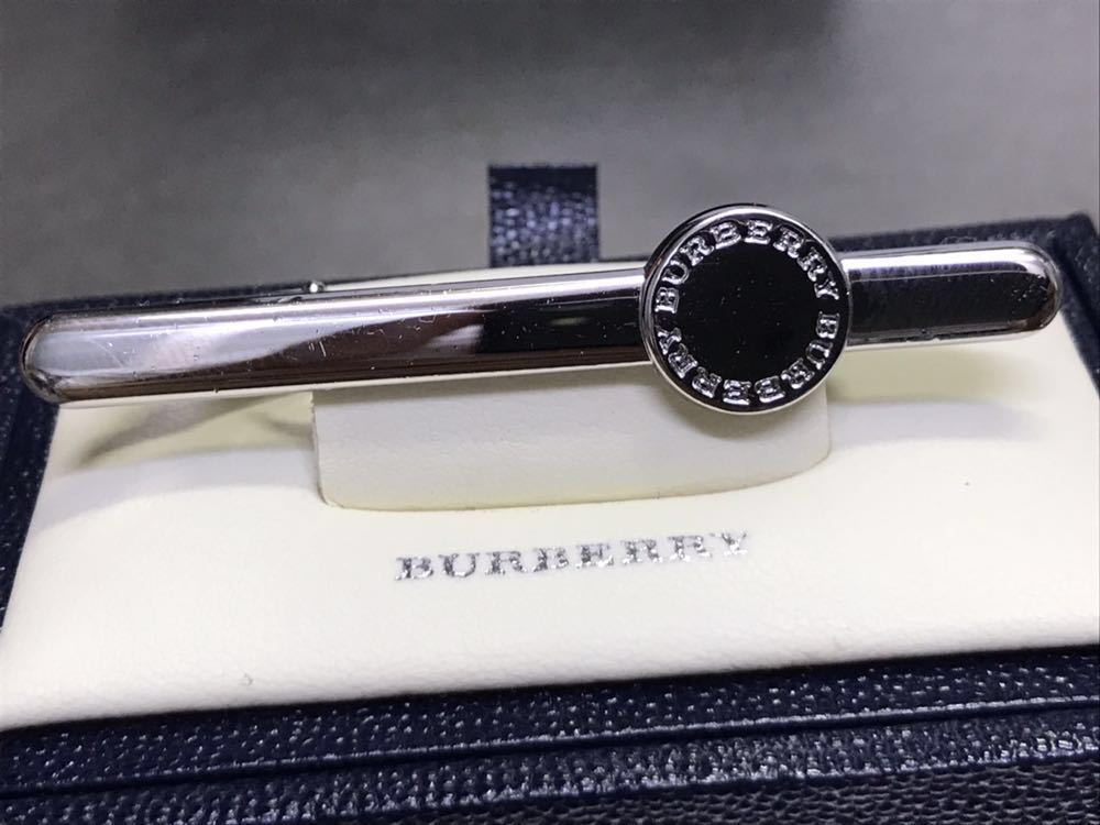 新品 バーバリー BURBERRY ネクタイピン ネクタイピン パラジウム