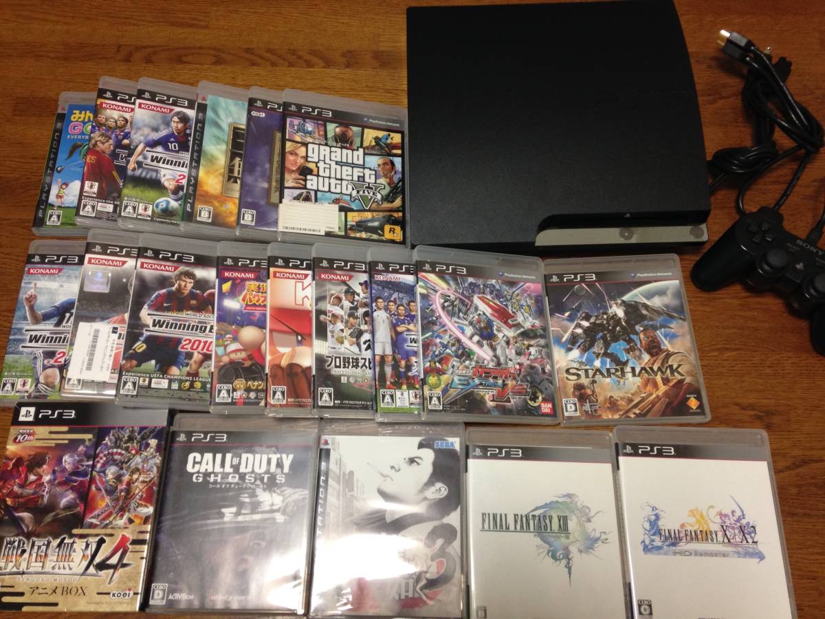 送料無料，お買い得 PS3本体 320GB＋ソフト20本 FF10 FF10-2 FF13 コールオブデューティ 龍が如く 三國無双 グラセフ ガンダム など セット(PS3本体)｜売買されたオークション情報、yahooの商品情報をアーカイブ公開 - オ PS3本体