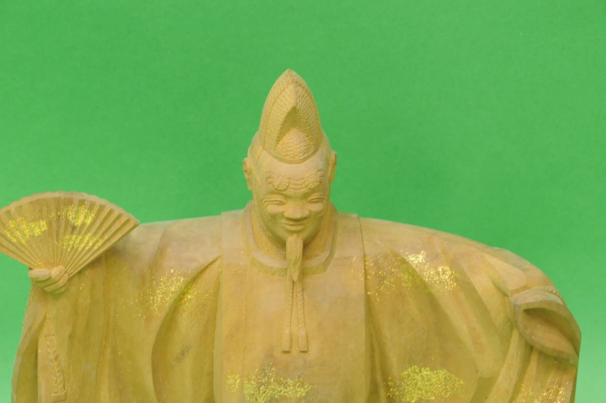 日展作家　井波彫刻　堀友二作　木彫り　翁　共箱