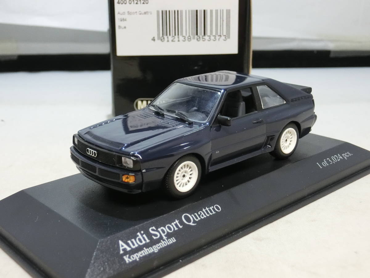 AUDI SPORT QUATTRO 1984 Bleu MINICHAMPS 1:43 de reference 430 012120