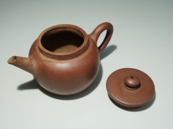 【新作，人気SALE】 ■中国茶具 紫砂茶壷■無銘/朱泥/茶器/茶道具/中国古玩/美術/消費税0円
