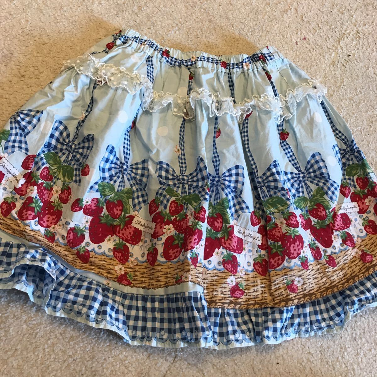 シャーリーテンプル いちごバスケット Shirley 0 美品 復刻いちご 