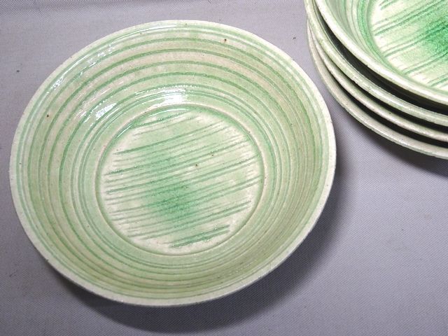 特価☆灰釉ソギ　中鉢5個セット◎瀬戸焼　とうじ商品　ボウル　17cm鉢　煮物鉢　おでん皿
