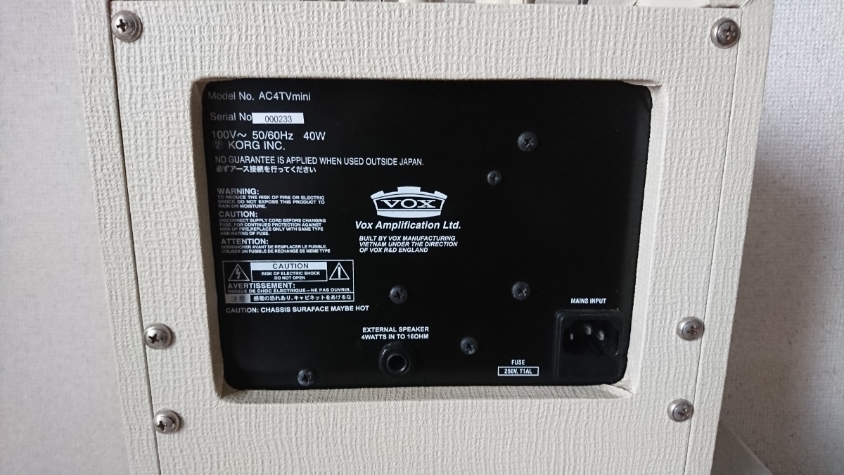 【中古】VOX AC4TVmini 真空管アンプ