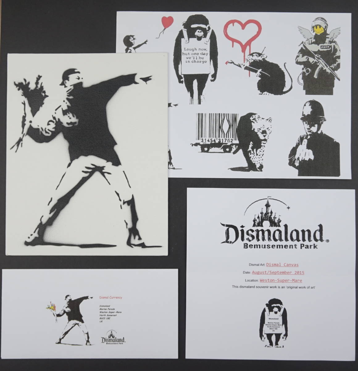カズ □banksy□dismaland2015ゲリラ販売アート□付属品有り（検）kaws dolk