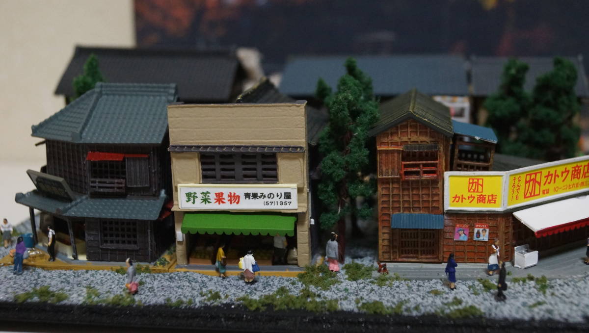 人気定番，安い ジオラマ 「昭和のレトロな街並みと路地裏の風景」