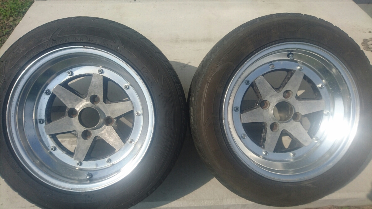 ロンシャン XR-4 7.5j+5 15インチ 114.3 4H typeB 2本 195/60R15 旧車 SSR