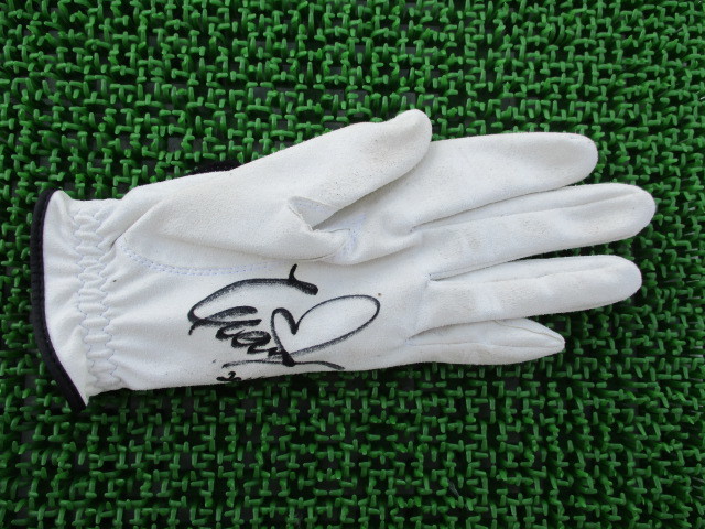 ☆女子プロゴルフ 藤田光里プロ 実使用直筆サイン入りグローブ_1