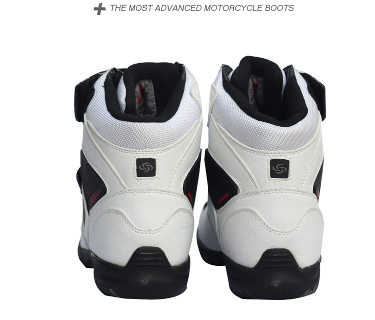 オンロードブーツ　25.0cm　メンズ バイクブーツ　レッド　ブラック　ホワイト　 バイクウエア　防寒 通気　足保護　レーシングブーツ　_3