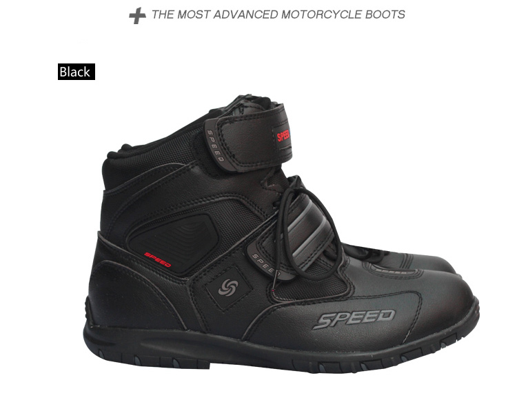 オンロードブーツ　25.0cm　メンズ バイクブーツ　レッド　ブラック　ホワイト　 バイクウエア　防寒 通気　足保護　レーシングブーツ　_4