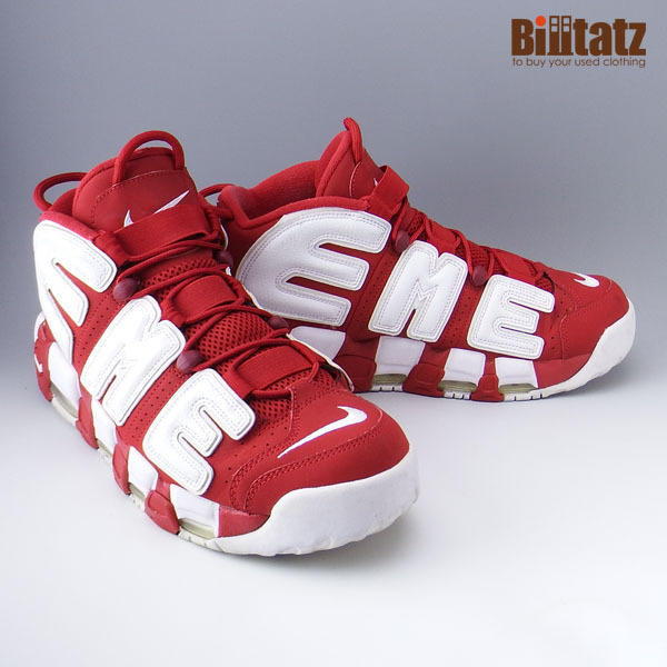 Supreme × NIKE AIR MORE UPTEMPO RED us12 30cm 902290-600 