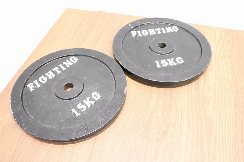 M11267◇ファイティングロード他◇ダンベルプレート◇15kg×2枚セット◇総