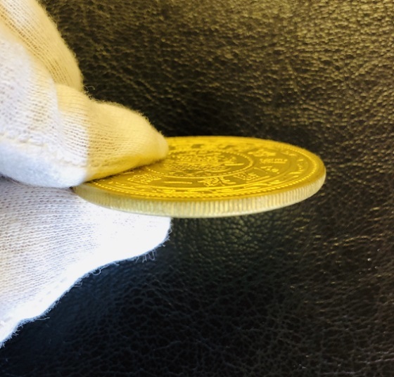 古物】唐物 古金貨 壹両足紋 山西官爐造光緒十六年 極美品 貴重品 硬貨 蔵出 古董品 中国古美術