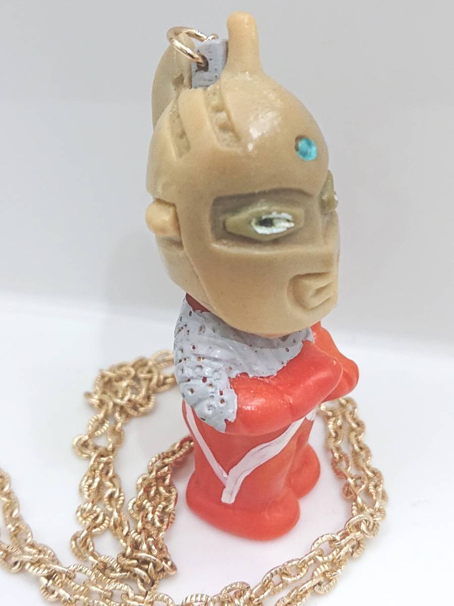 マルサン ウルトラセブン ペンダント 当時物 ソフビ ブルマァク マスク