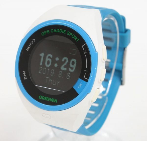 中古 ] THE GOLF WATCH SPORT G08 GOLF WATCH GREENON ノルム白 G08