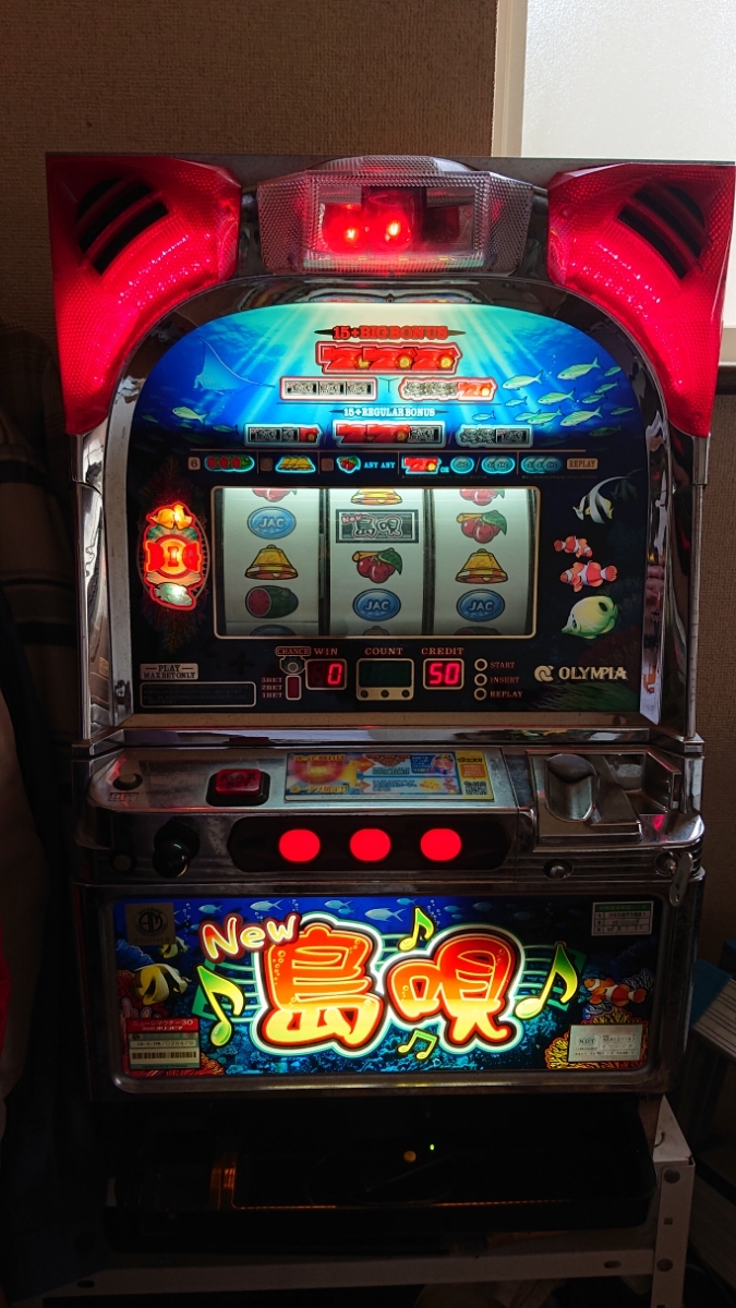 パチスロ実機オリンピアNew島唄 30 4号機 レア 花笠パネル パチスロ