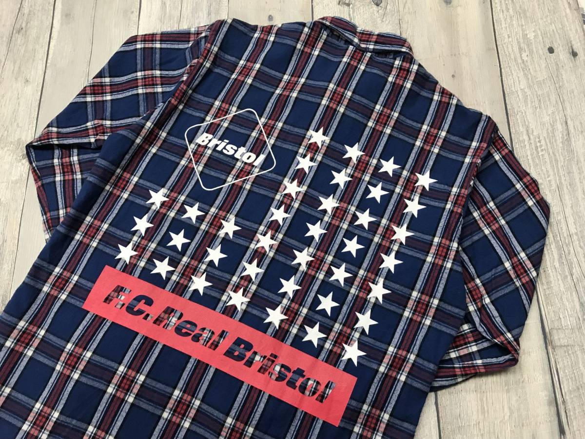 F.C.Real Bristol FCRB ブリストル 17SS STAR FLANNEL SHIRTS ロゴ