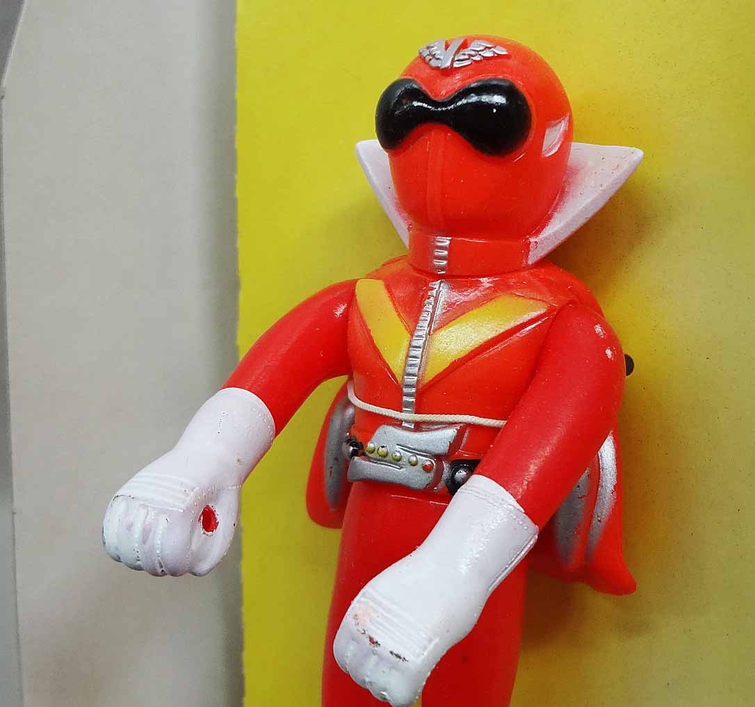アカレンジャー ロビン製 ソフビ」ビンテージの 「アカレンジャー