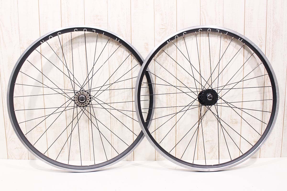 H plus SON エイチプラスサン ピストホイール前後 固定コグ付き 700c