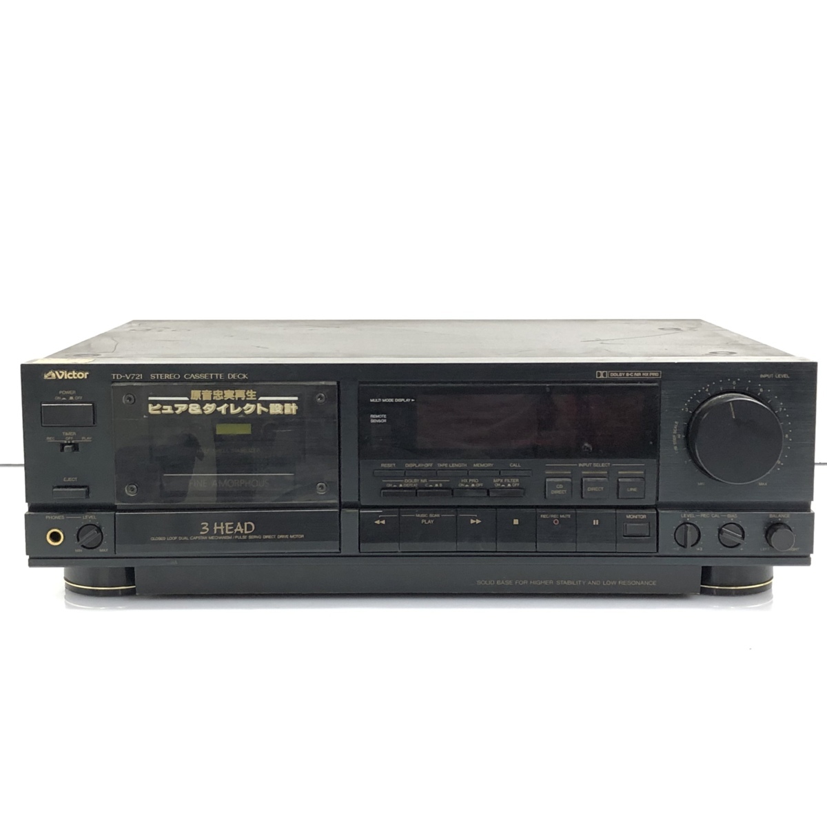 Victor ビクター TD-V721 カセットデッキ リモコン 取説付 3ヘッド