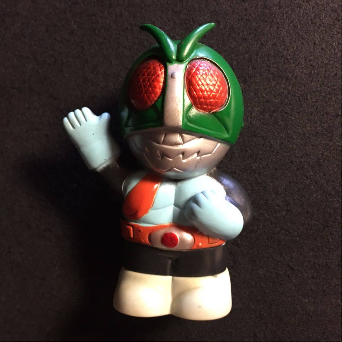 富士銀行 貯金箱 昭和レトロ ミラーマン ソフビ 仮面ライダー 当時物
