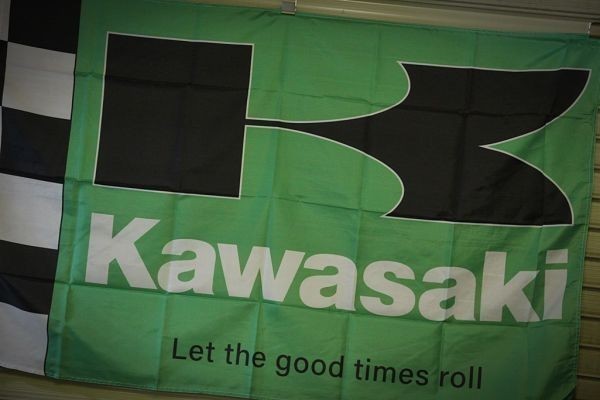 カワサキ バナー フラッグ タペストリー 特大フラッグ 旗 約150×90cm