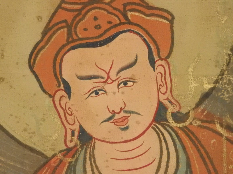 安い，人気 【雅藏 真作】肉筆絹本保証 十八世紀蔵伝 《名僧