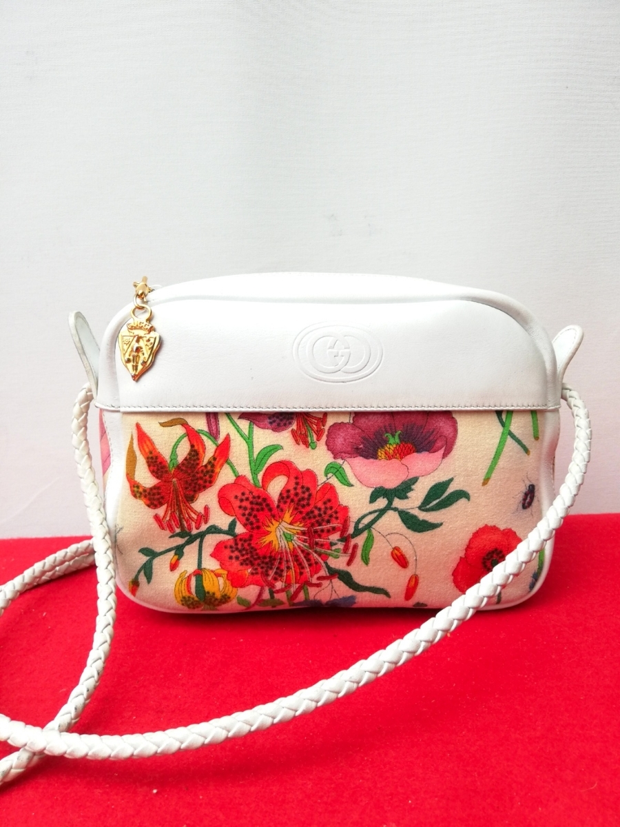 希少 オールドグッチ フローラ 花柄 OLD GUCCI ～FLORA（フローラ