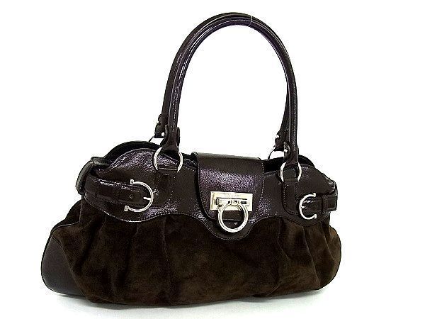 1円 □極美品□ Salvatore Ferragamo フェラガモ ガンチーニ 5370 