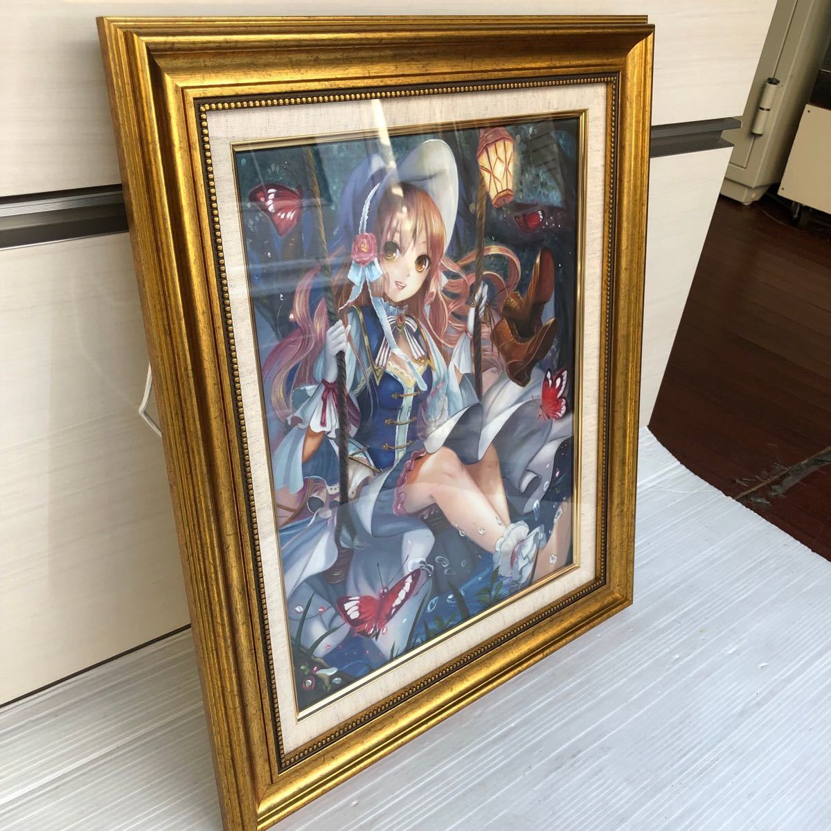 東方 油絵 萌え油絵 キャラクター 金縁入り(手描きイラスト)｜売買され 