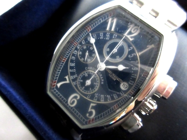 XG654 KANSAI YAMAMOTO HOMME メンズ 腕時計 クロノグラフ ブルー 山本 