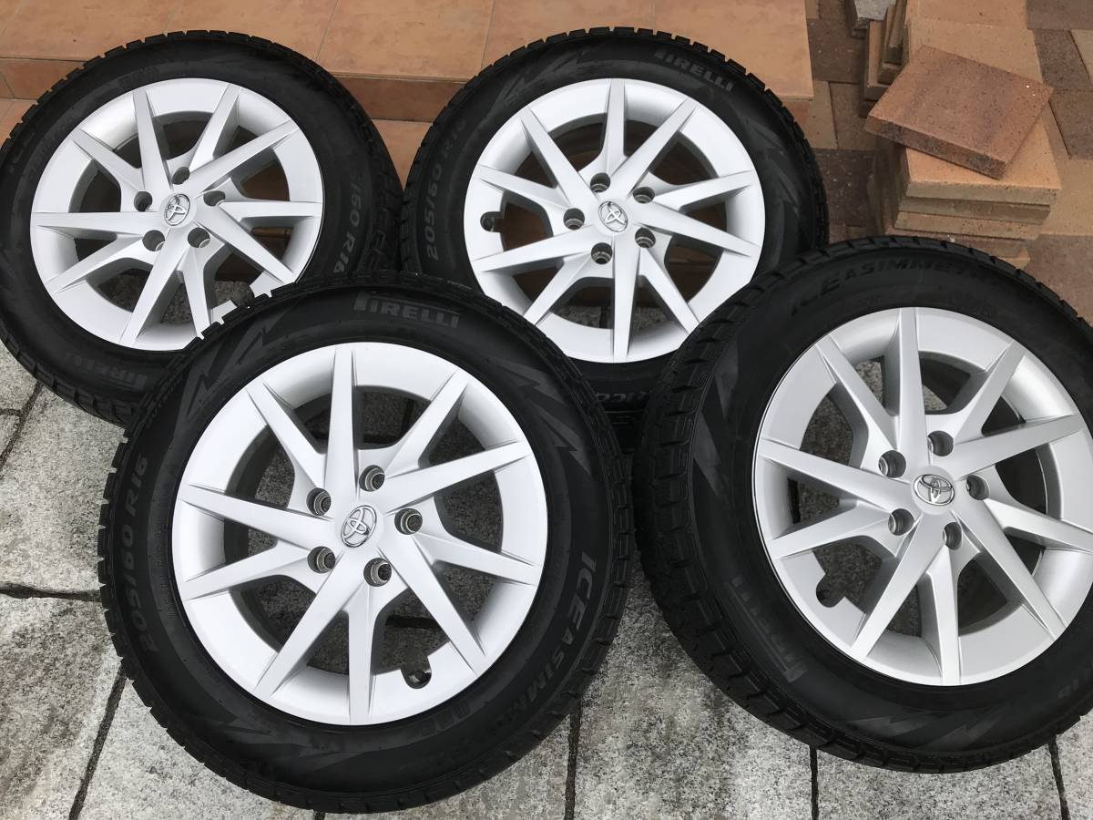 50後期 プリウス 純正アルミホイール・タイヤセット バリ溝 4本セット